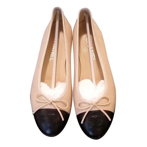 two-tone ballet flats chanel|chanel ballet flats size 41.